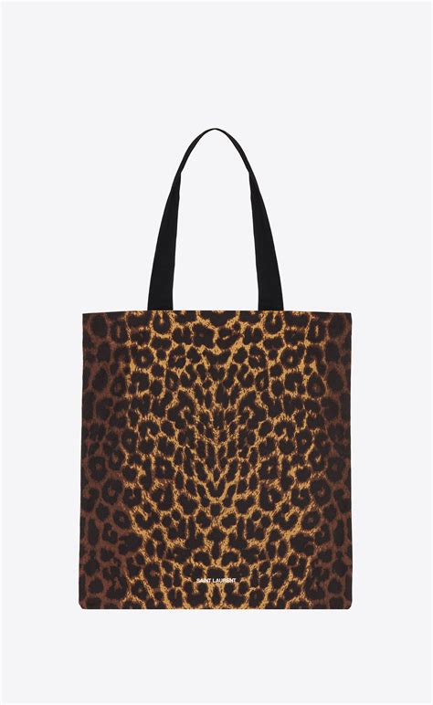 yves saint laurent leopard shopper|ysl leopard print tote bag.